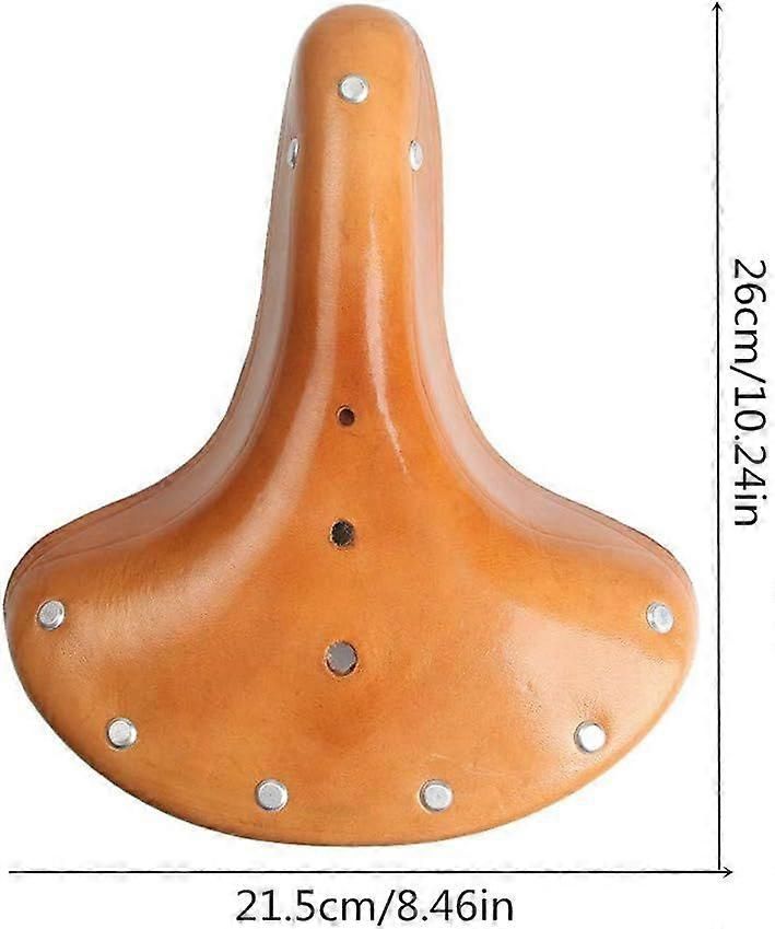 Vintage Bicycle Saddle Seat, Retro Leather Style Bike Seat with Triple Spring Suspension for Cruiser, City and Commuter Bikes โ image 2