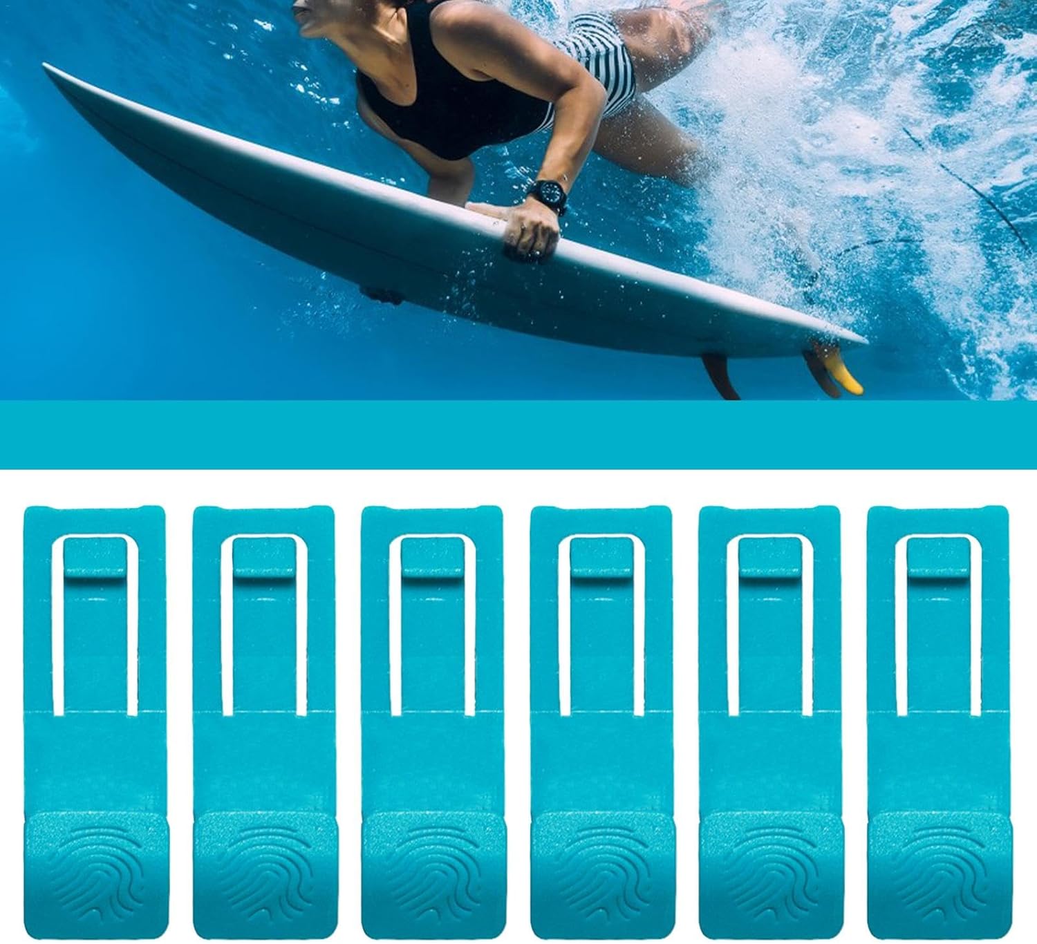 Paddle Board Fin Clips - Surfboard Fin Clips | 6 Watershed Fin Clip | Surfing Gear Fin Bracket | Fastener Base Pin Replacement Buckle Shark-Fin Device — image 3