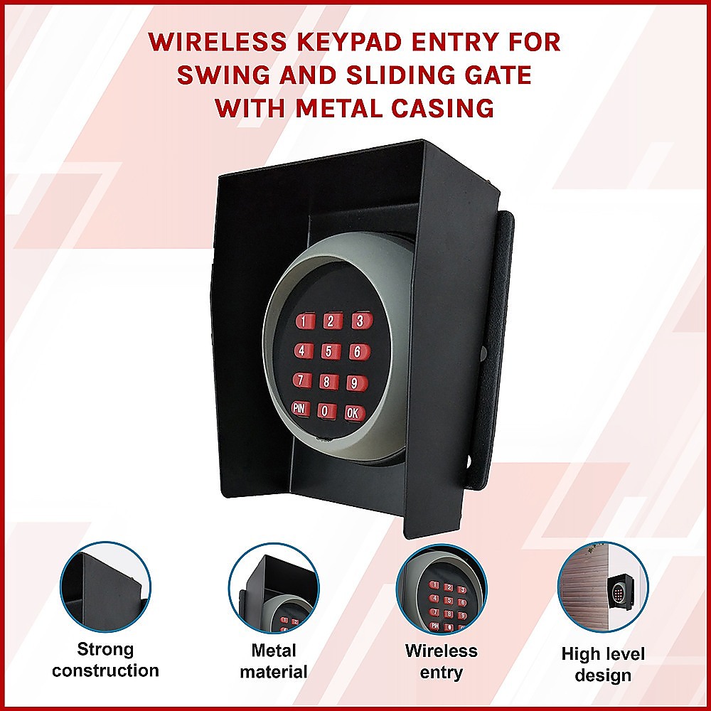 Wireless Keypad Entry For Swing And Sliding Gate with Metal Casing โ image 3