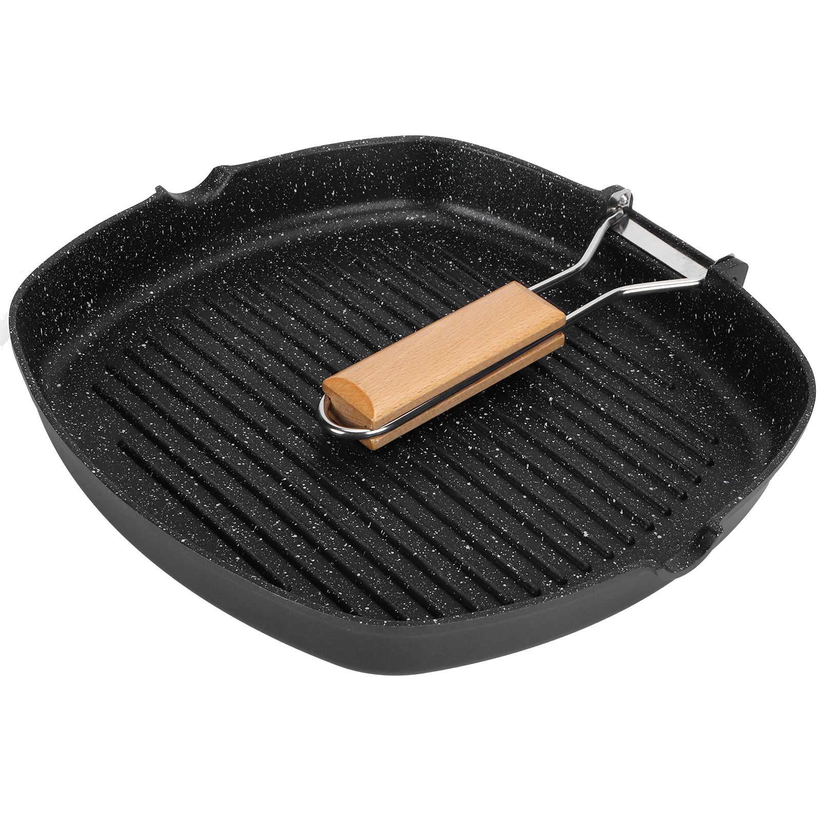 NonStick Practical Frying Pan Steak Skillet BBQ with Foldable Handle Kitchen Supplies(28cm ) โ image 2