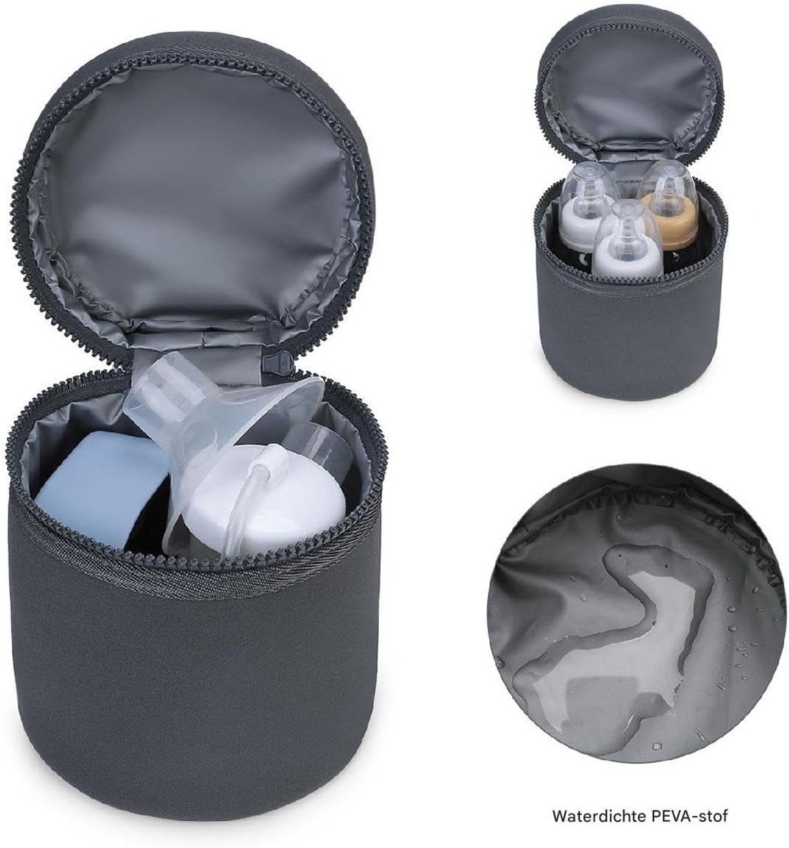 Breast Milk Cooler Bag, Bottle Storage Bag, Compact and Portable, Dustproof and Easy to Clean, Waterproof and Temperature Maintains, Dark Blue — image 5