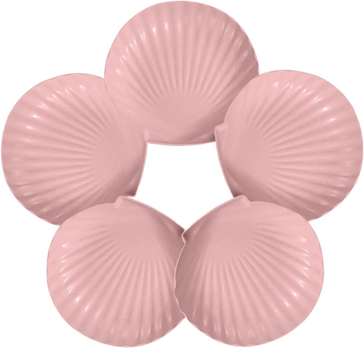 shell-shaped dessert plates - reusable 15 cm plastic plates - for appetizers, wedding cakes, and salads - ideal for travel, picnics, and parties (pink)