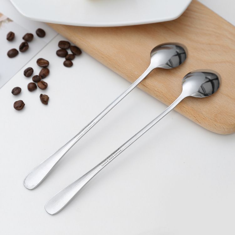 Zimoo Stainless Steel Spoon Long Handle Office Kitchen Round spoon โ image 5