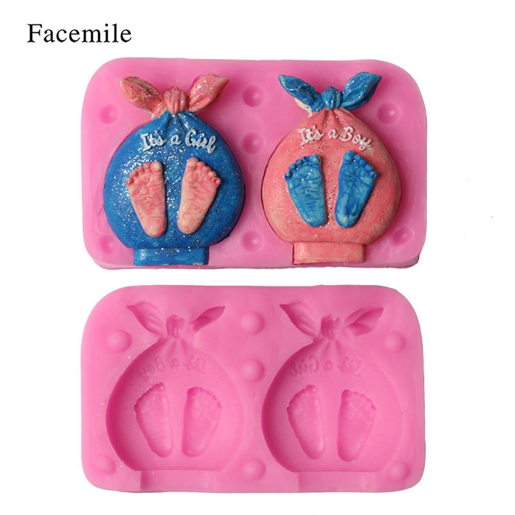 Boy Girl Foot Fondant Cake Decoration Mold Silicone DIY Baking Tool — image 4