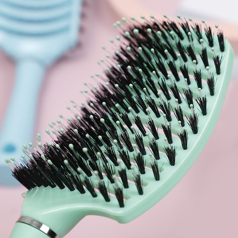 5pcs Hair Brush Magic Hair Comb Untangling Hair Comb Massage Comb Lady Hair Salon (Color: Blue with Hair-B) — image 3