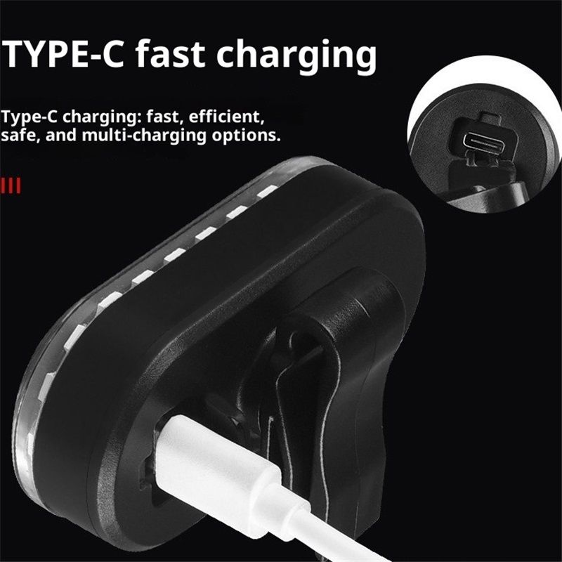 Bike Tail Light, Super Bright Cyclist Safety LED Warning Bike Flashlight,14 Modes Skateboard Light, Bicycle Rear Light Rechargeable & Waterproof, for Scooter — image 4