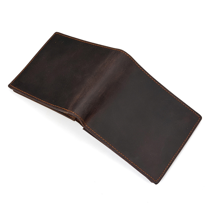 Brown vertical Vrtical Stroke Men's Vintage Wallet Multi-Card Slots Large Capacity Coin Purse Casual Clutch Bag for Everyday Use โ image 4