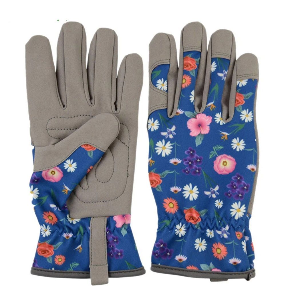Womens Gardening Weeding Working Gloves, Leather Garden Glove for Women Thorn Proof No Stab for Digging, Planting,Pruning（S）