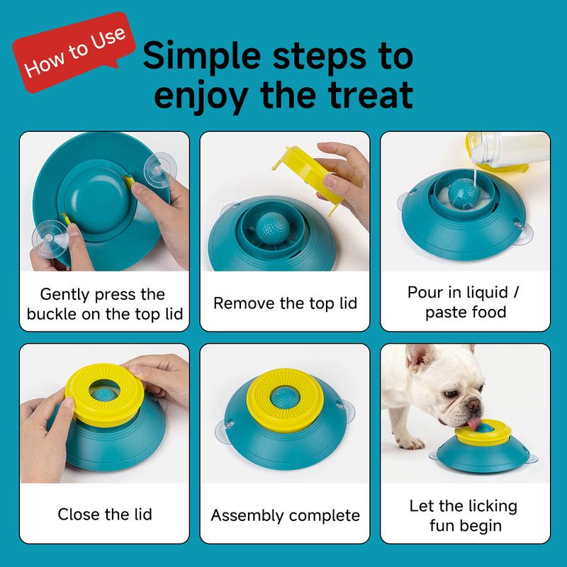 Slow Feeder Lick Bowl, Universal for Cats and Dogs, a Fun and Stimulating Feeding Tool - Green — image 5
