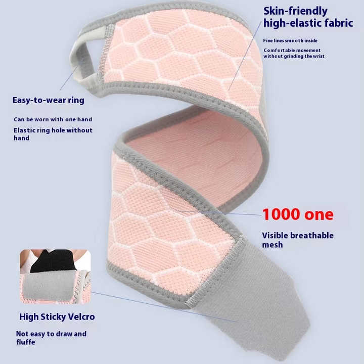 2 Pairs Black Breathable Sports Wrist Support Wrap - Fitness Gym Wristband for Badminton & Injury Prevention — image 4