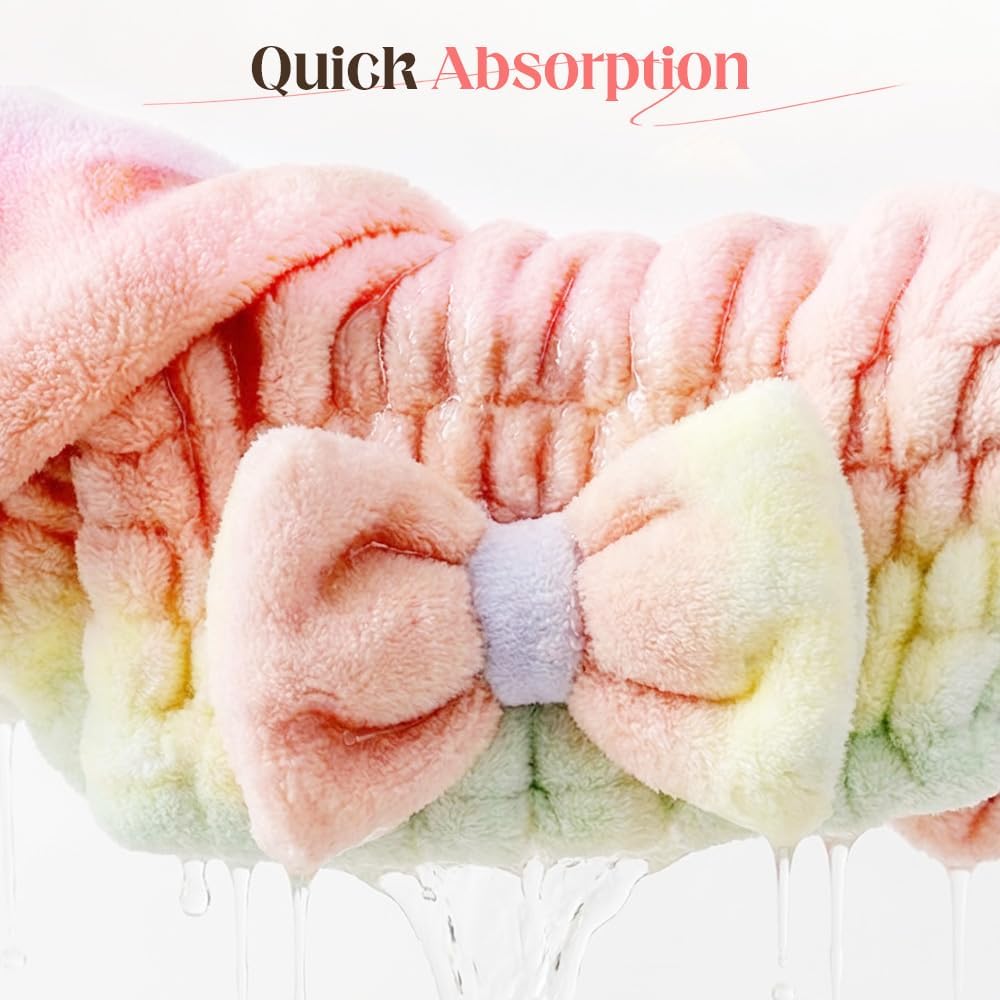 2Pcs Super Absorbent Hair Towel Wrap for Wet Hair, Microfiber Hair Drying Caps, Soft and Fast Drying Hair Towel for Home (Kit) — image 4