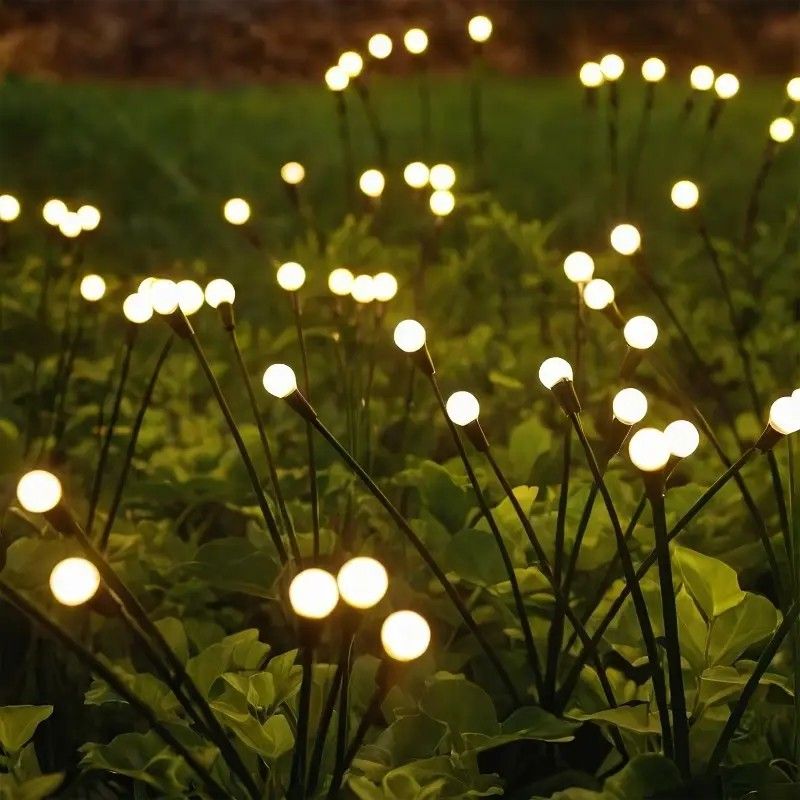 Seven Branch Solar Lily Light: Charges during the day, glows at night. Seven lilies bloom together, soft light flows like water through your garden./10 lamp โ image 4