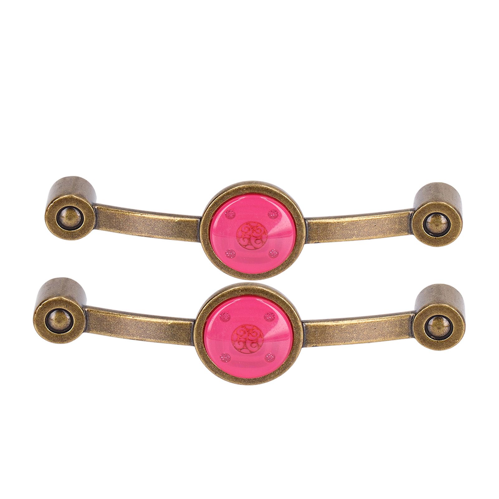 2 Pcs Zinc Alloy Antique Copper Handle European Modern Pastoral Color Acrylic Handle for Cabinet DrawerPink โ image 6