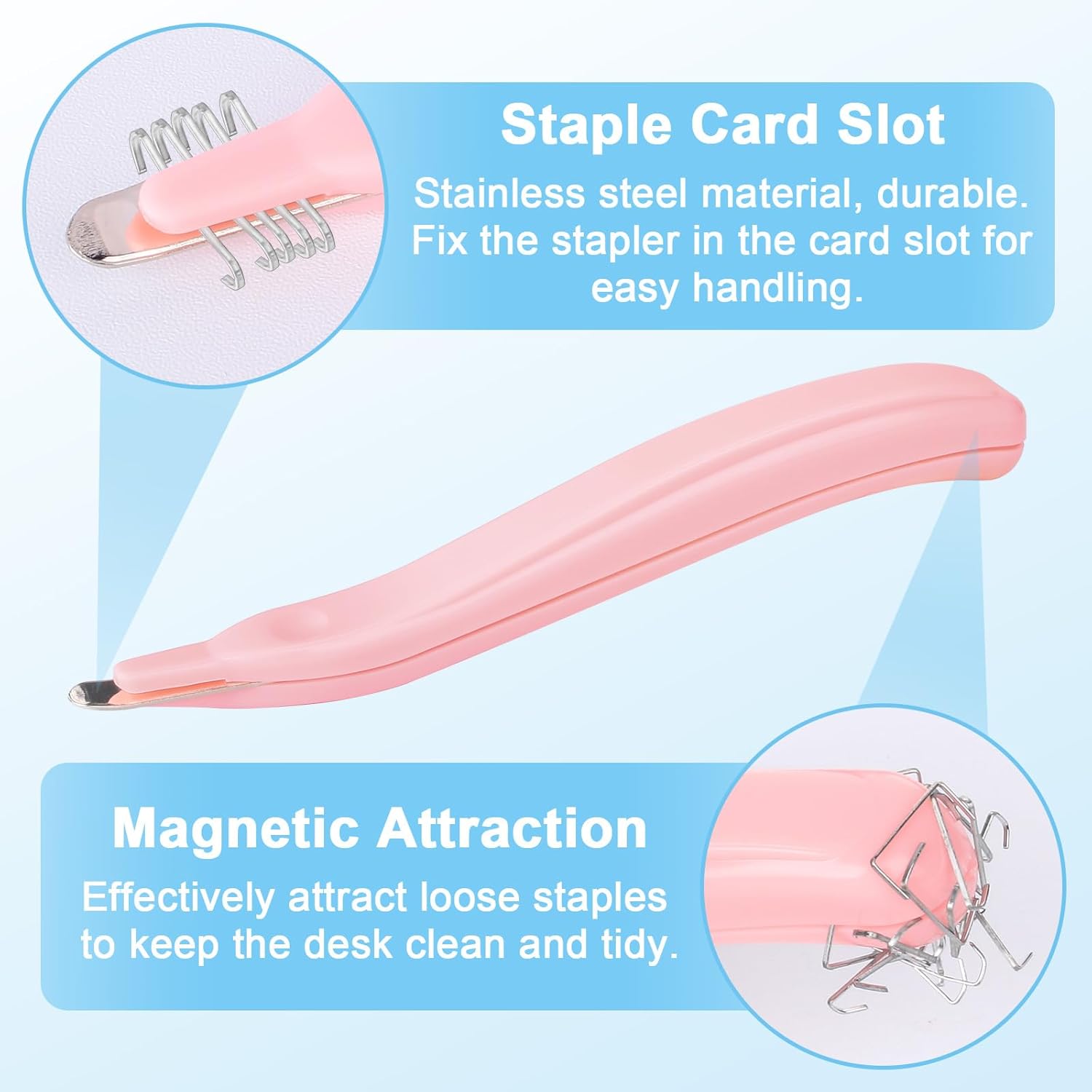 4 Pack Magnetic Staple Remover Tools, Professional Stapler Removers + Snap Button Kit with Snaps Pliers, 240 Sets Plastic Snaps for Fabric โ image 5