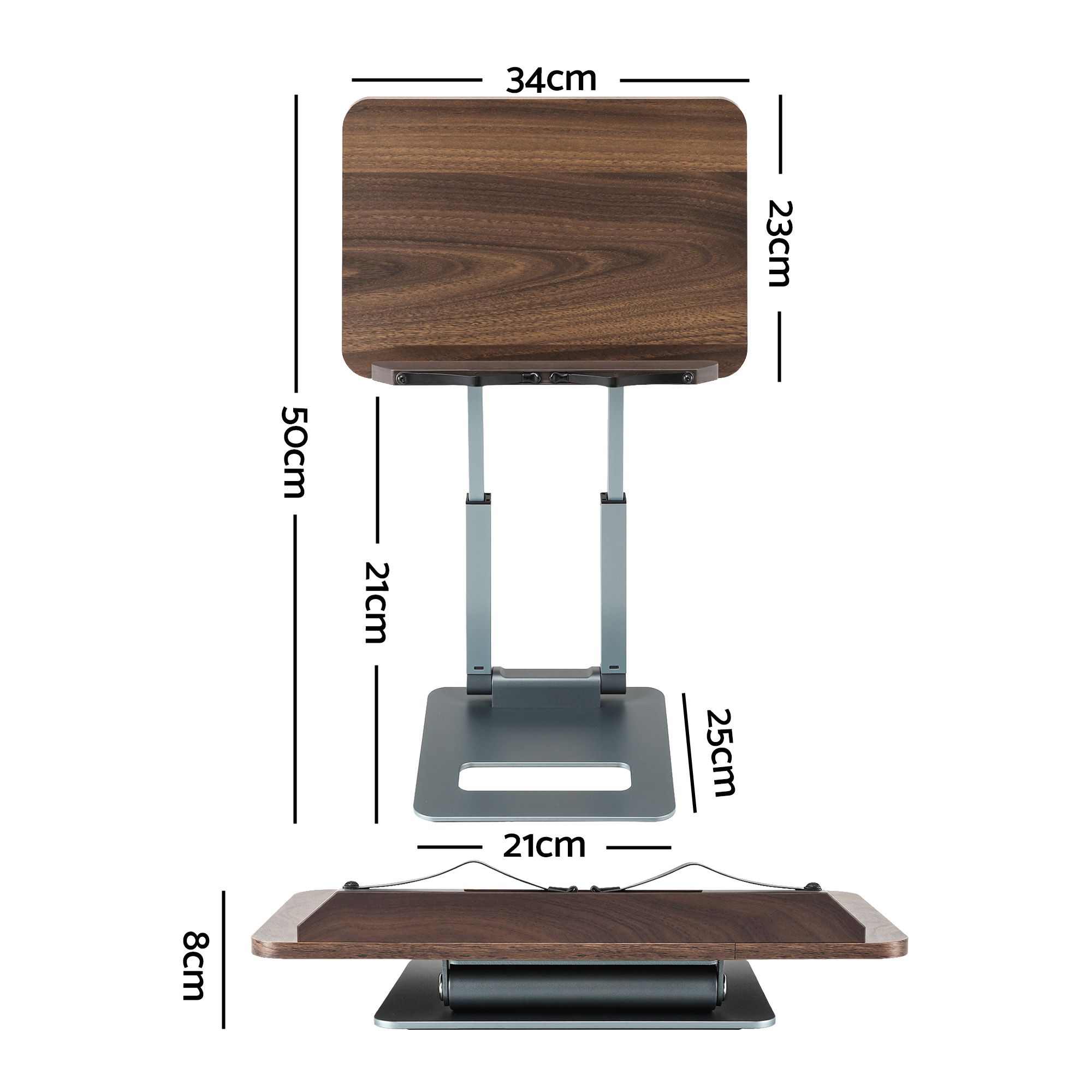 Artiss Book Stand Telescopic Book Holder with Page Clip Ergonomic Desktop Stands OAK โ image 2