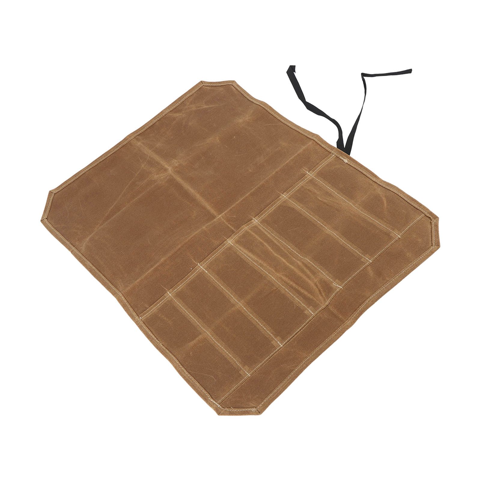 Camping Utensil Bag Canvas Cookware Knife Storage Bag Portable Tools Travel Bag for Outdoor BBQ Khaki โ image 5