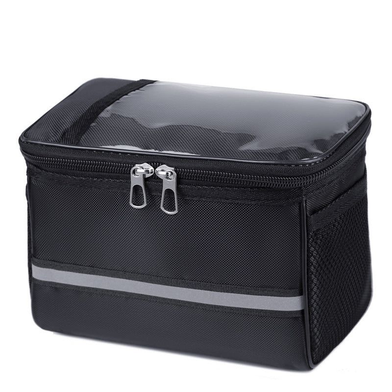 Waterproof Bicycle Handlebar Bag with Touchscreen Phone Pocket and Reflective Strip — image 2