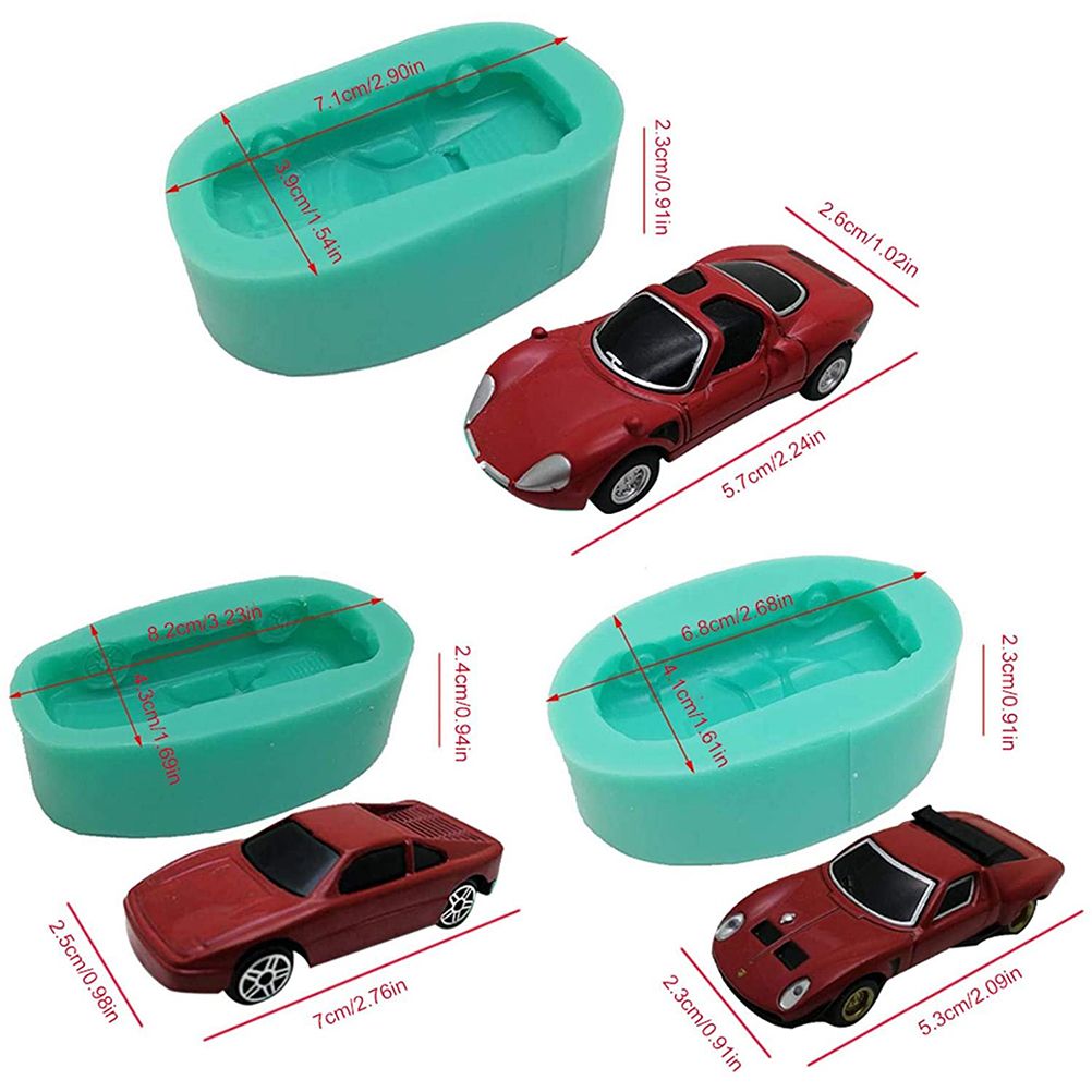 Silicone Mold Racing Car Shaped Fondant Mold for DIY Baking Cake Making Soaps Candles Mold for Puddings Chocolate Cake โ image 5