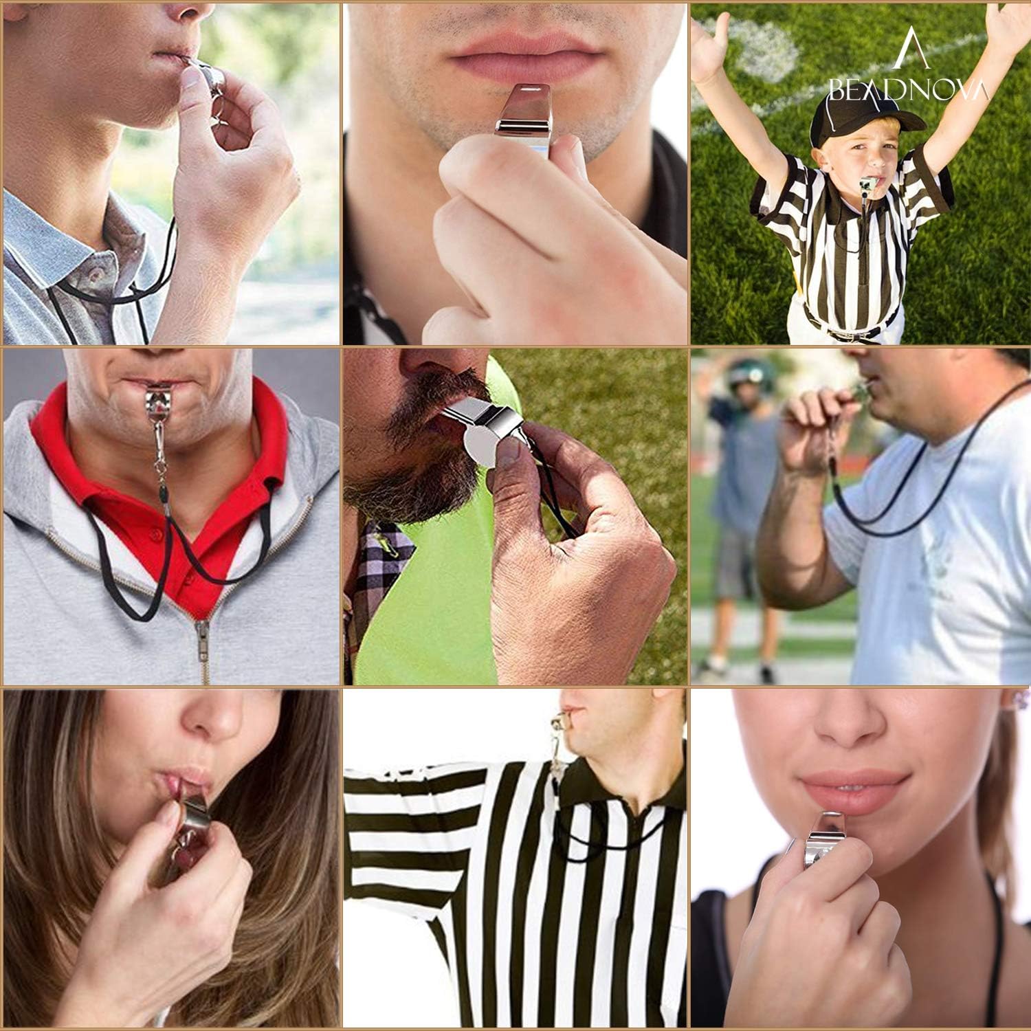 Stainless Steel Whistles with Lanyard Lifeguard Whistle Referee Whistle Metal Whistle Sports Whistle Coaches Whistle โ image 5