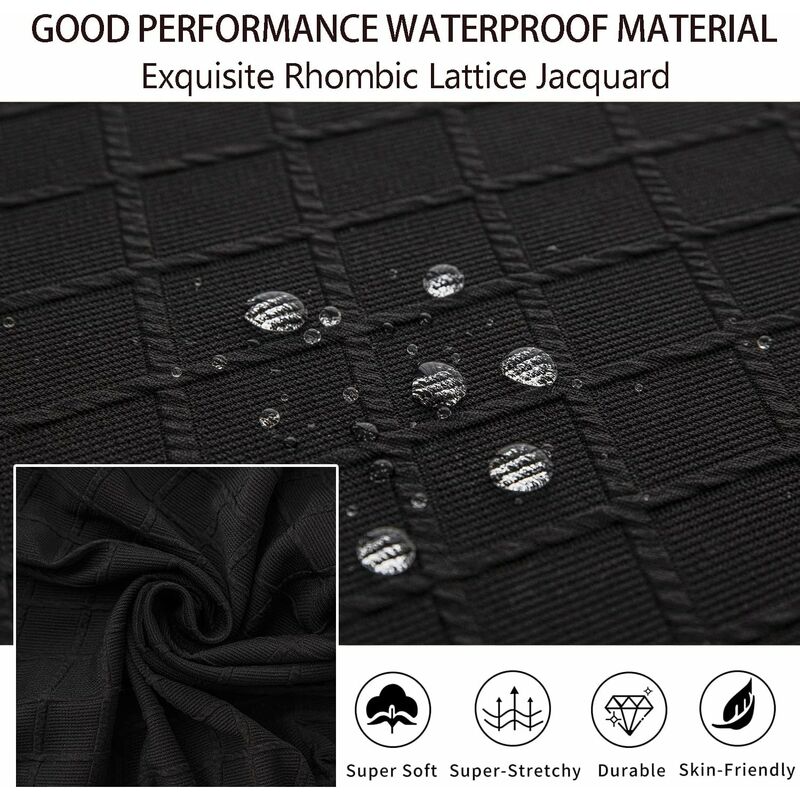Diamond Lattice Waterproof Seat Covers For Dining ROom Chairs, Stretch Kitchen Chair Covers For Dining ROom, Seat — image 4