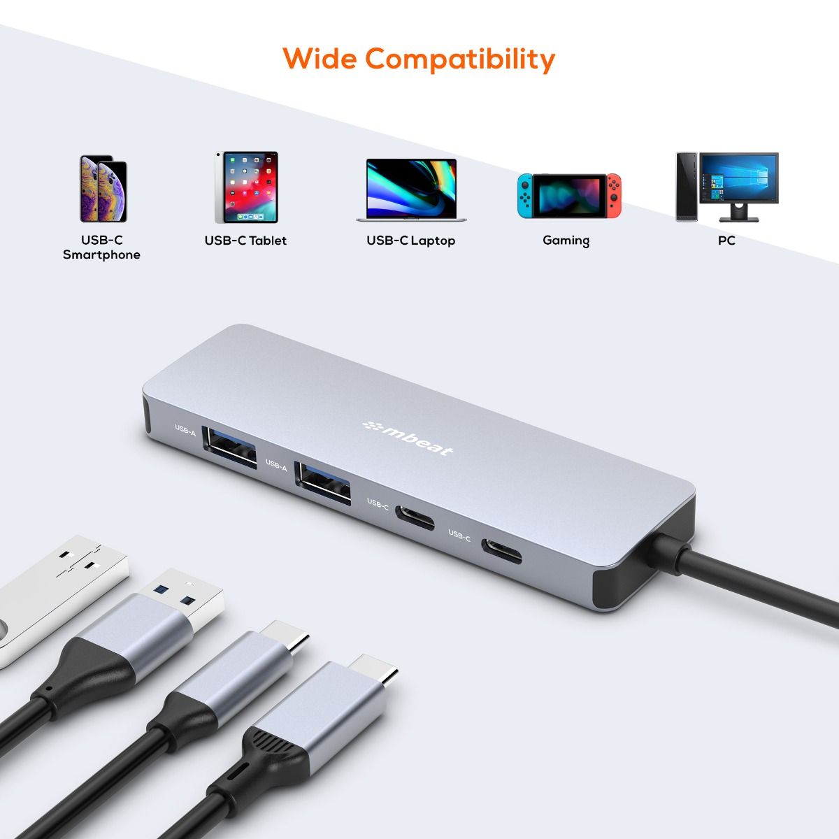 mbeat Elite 4-Port 10Gbps USB-C Gen 2 Hub (2A+2C) โ image 5