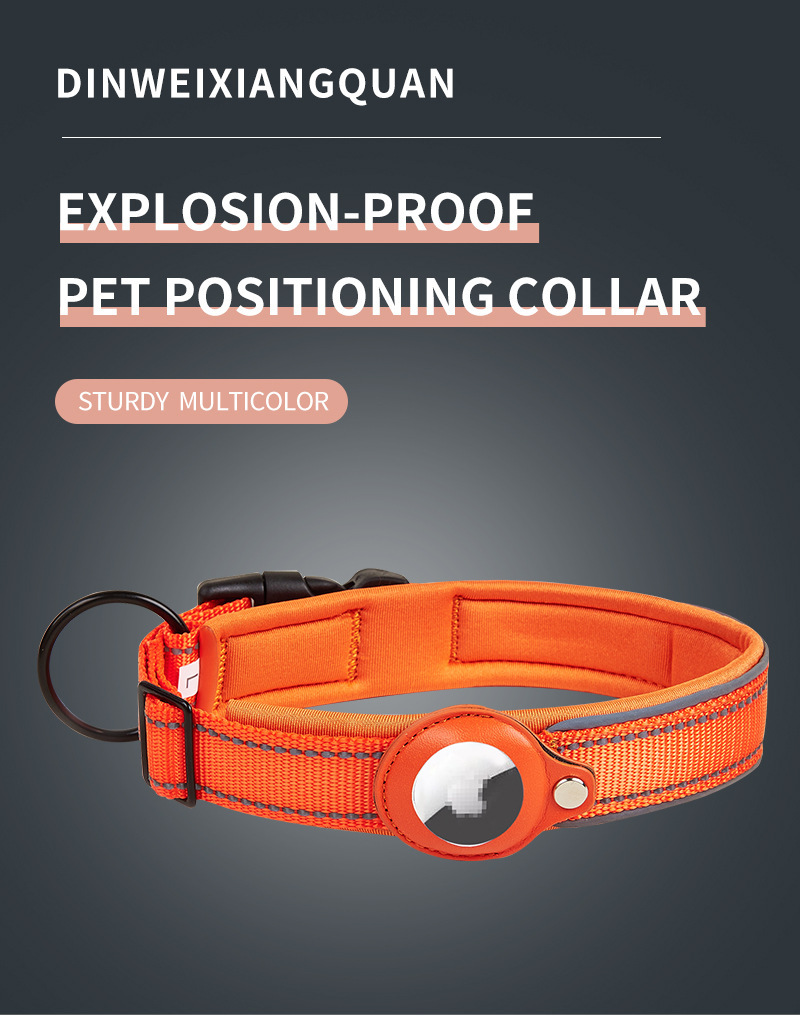 Size XL Red Reflective Adjustable Anti-Lost Pet Collar (For Apple AirTag - Collar Only, Tracker Not Included) โ image 3