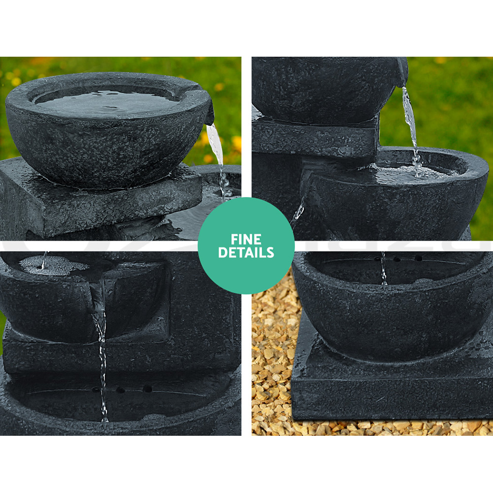Gardeon Solar Water Feature Cascading Fountain 4-Tier Bowl LED Lights 72CM Blue — image 5