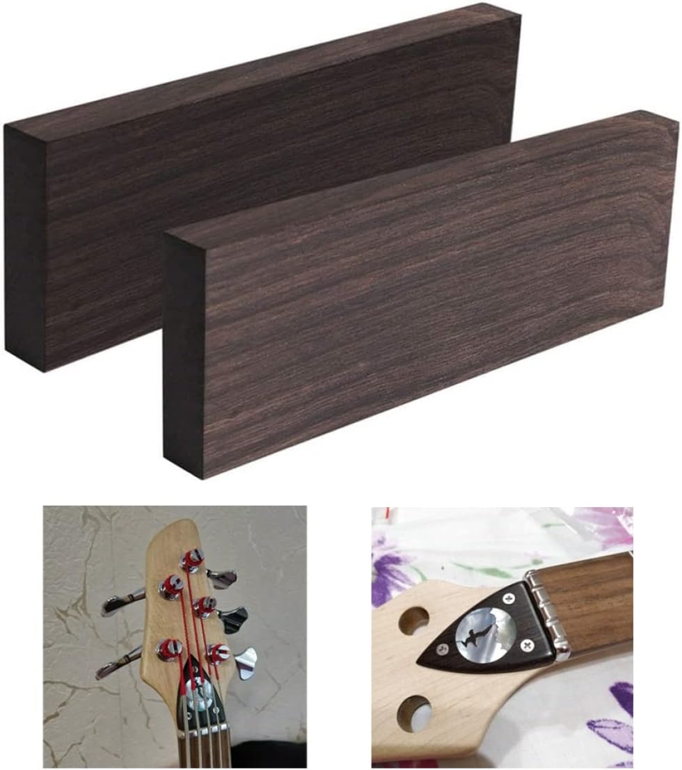 Wood blank ebony wood glossy fade-resistant musical instrument ebony blank DIY material 2 pcs β image 6