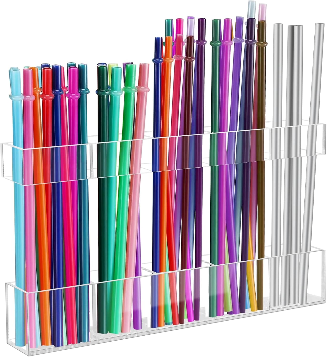 Rietjeshouder - Acrylic - 9.5 inch - Reusable - Cutlery Organizer - Storage Space - Kitchen Organizer - Super Sticky - Wall Organizer for the Cupboard