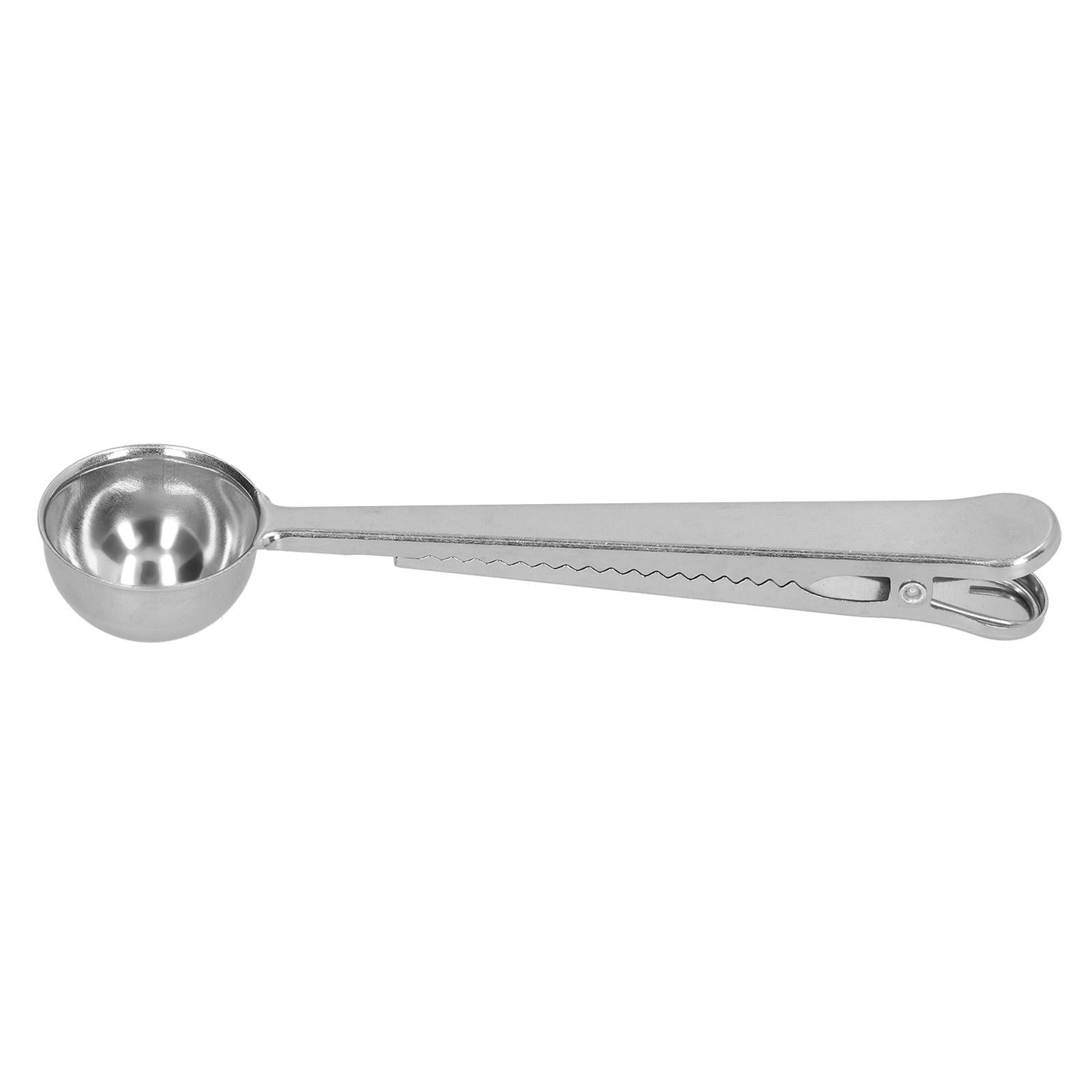 Stainless Steel Scoop Measuring Spoon with Sealing Clip for Tea Coffee Milk Powder — image 5