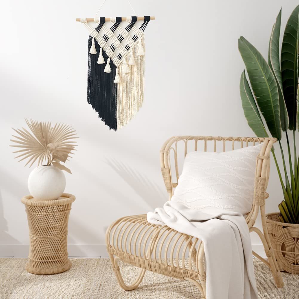 Boho Wall Hanging Decor for Living Room Bedroom Room Wall Decor, Modern Farmhouse Woven Wall Decor Wall Art Decor Boho Home Décor — image 3
