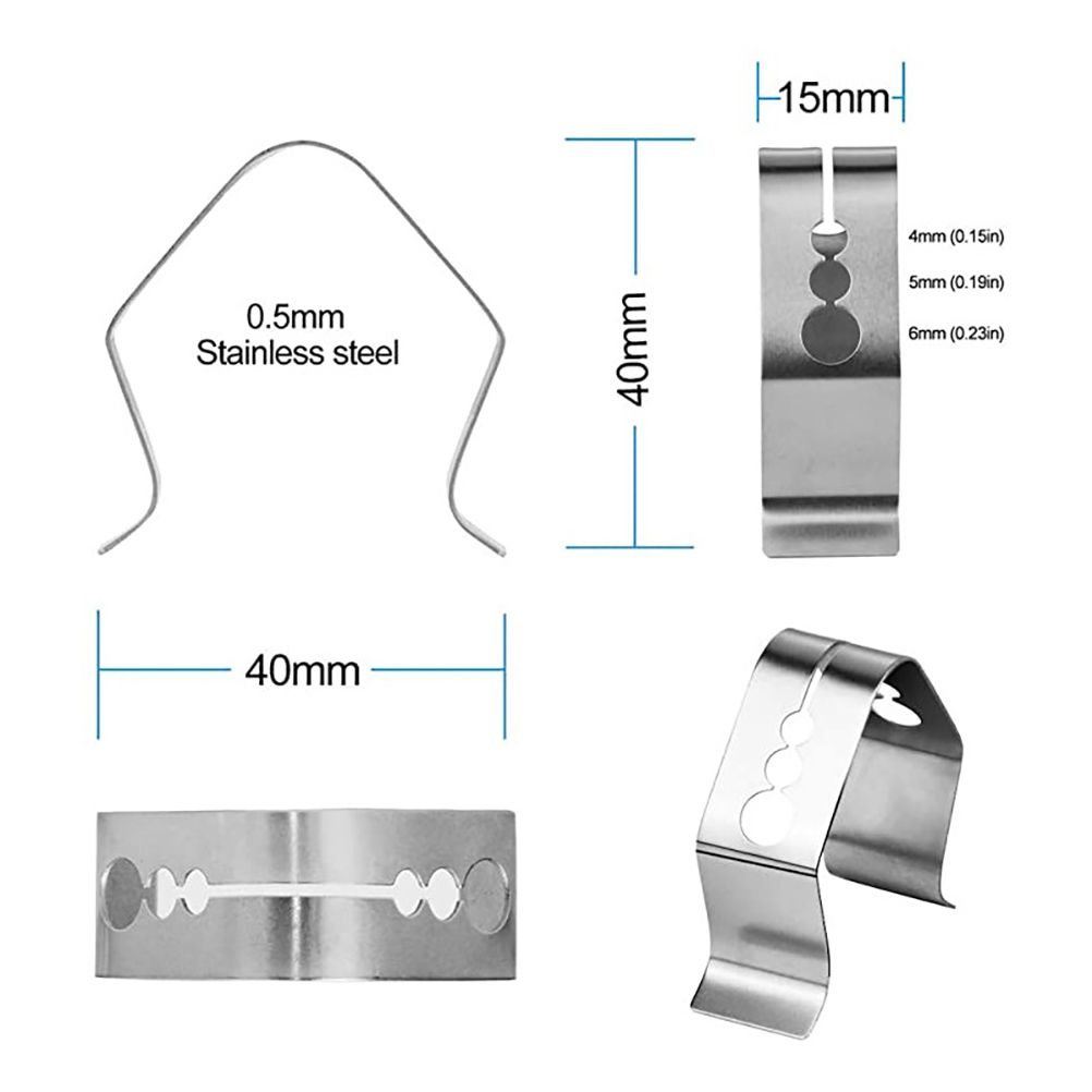 4Pcs Meat Thermometer Probe Clip 3 Holes Grill Clips Barbecue Thermometer Holders — image 6