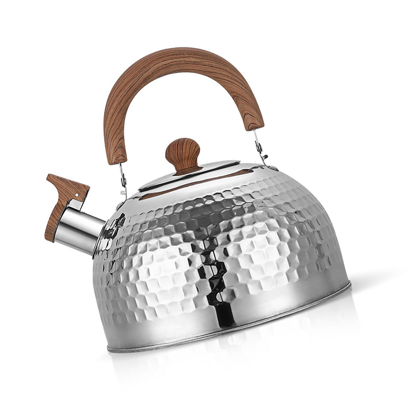 Water Kettle Stainless Steel Whistle Water Kettle Large Capacity Flat Bottomed for Gas Induction Cooker Boil Water 2L Hammer โ image 3
