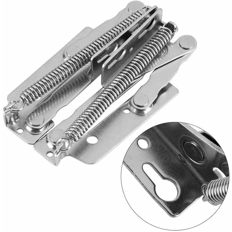 80 Degree Cabinet Hinge Full Hinge Lid Furniture Base Spring Hinge, 1 Pair — image 2