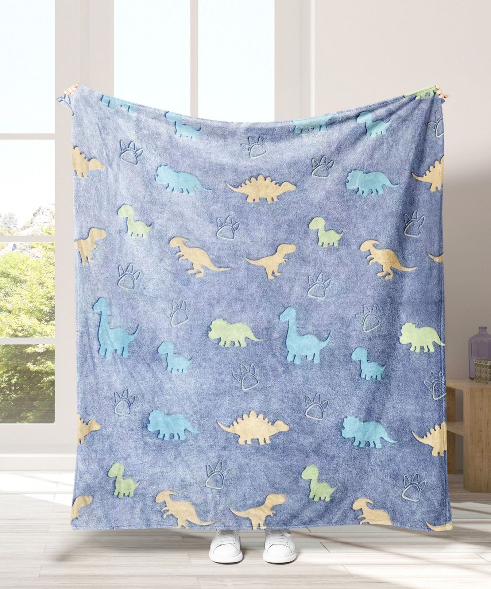Glow in The Dark Throw Blanket, Dinosaurs Blanket for Boys, Luminous Kids Blanket, Soft Blankets for Birthday Christmas — image 2