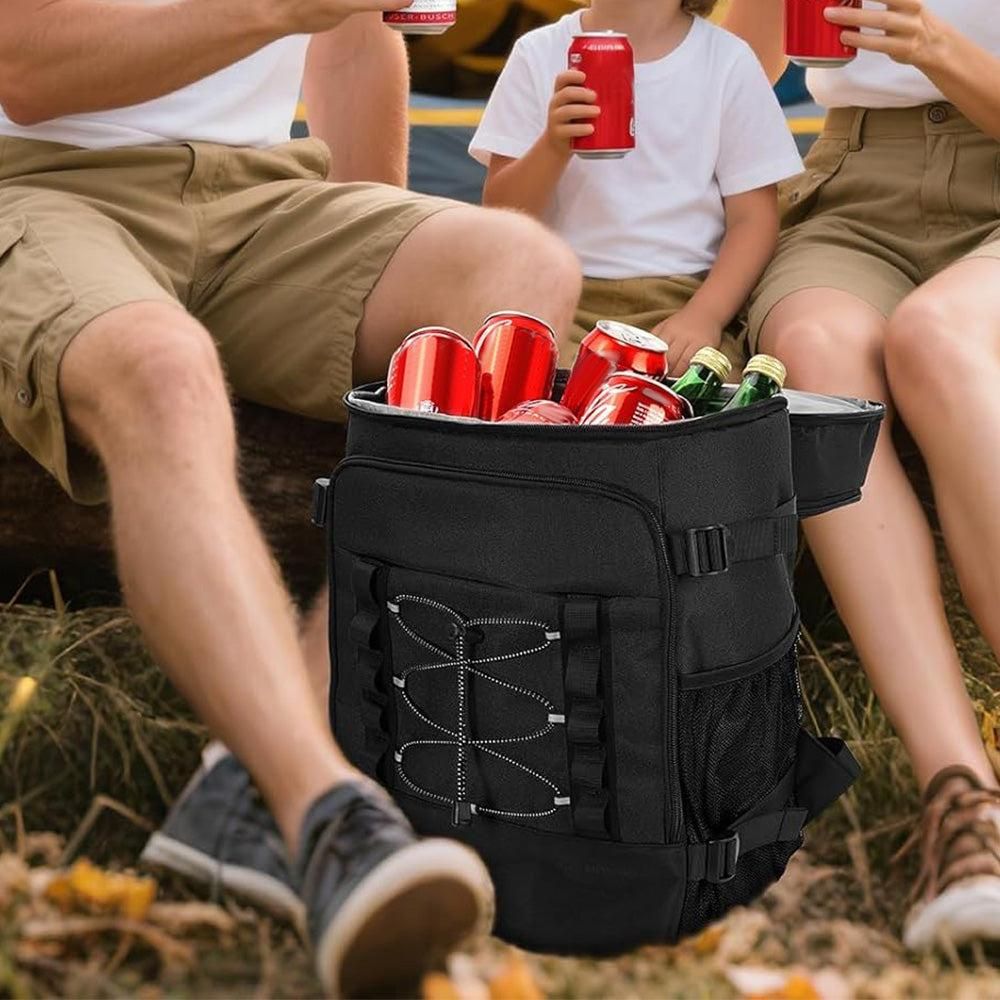 25L Insulated Cooler Backpack Freshness Preservation Backpack - Black — image 6