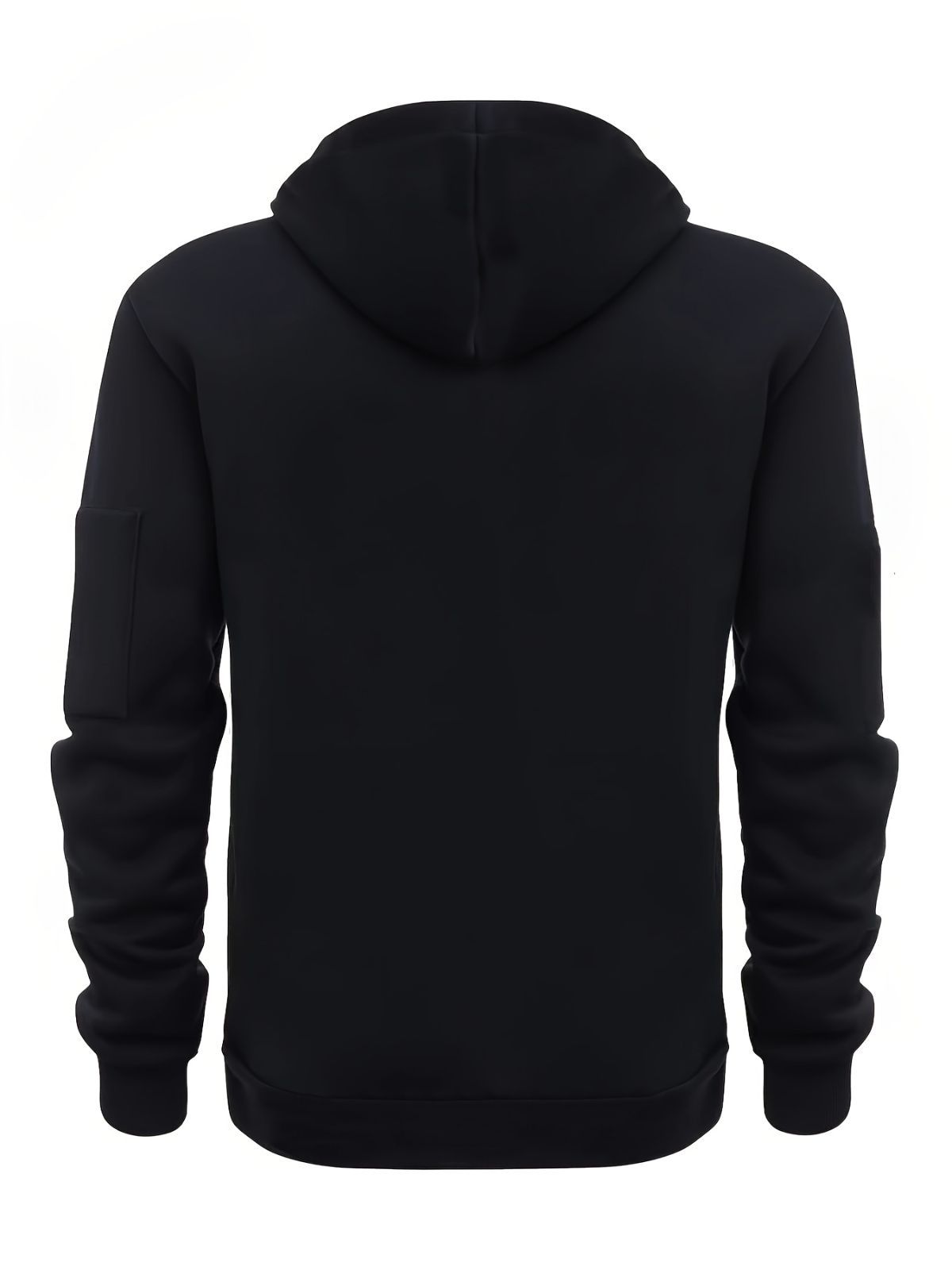 Unisex Hoodie Zip-Up Hoodie Autumn Winter Jacket Fleece Jacket Outdoor Training - Gray - Size XL(AU XL/EU52) — image 5