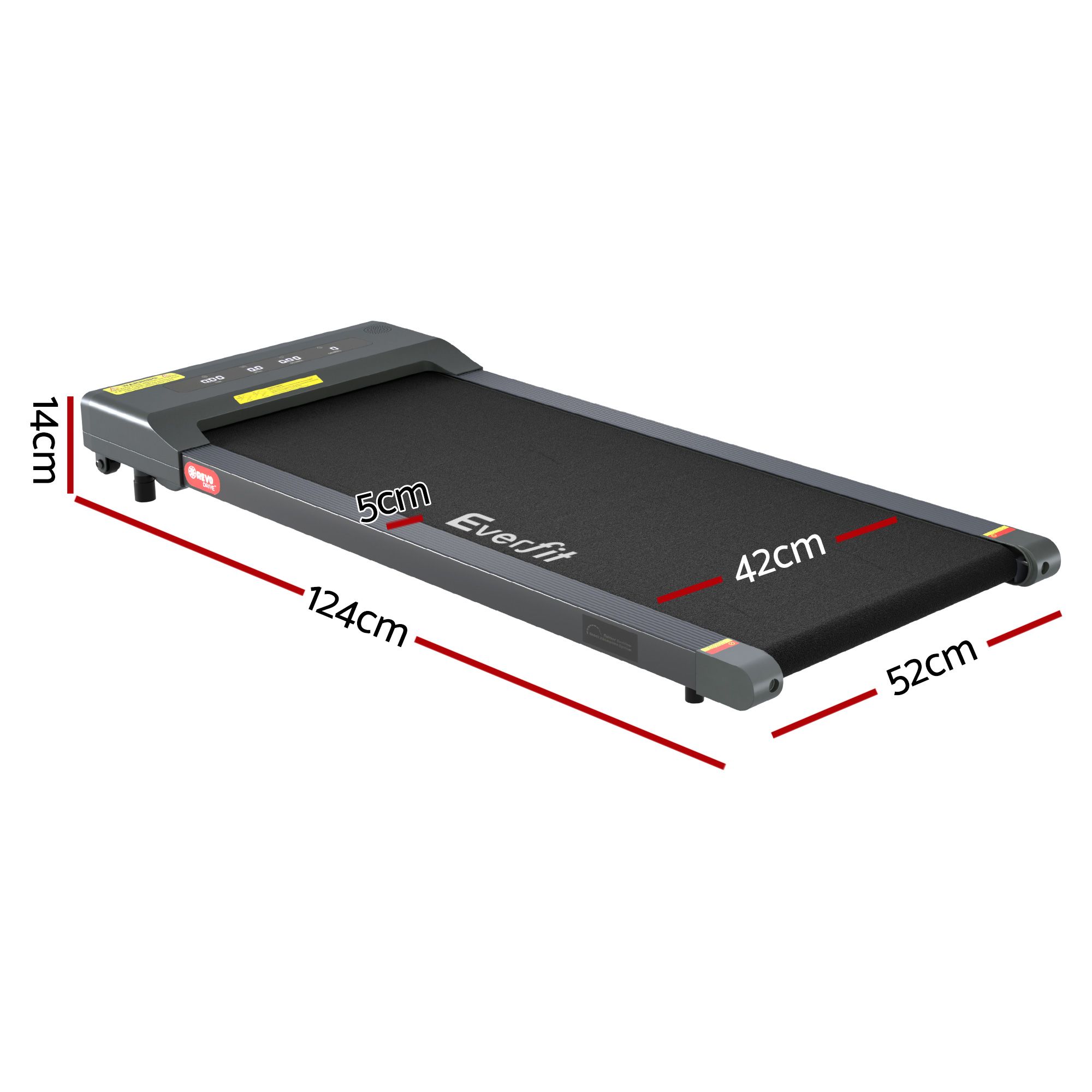 Everfit 2 in 1 Treadmill Electric Walking Pad Under Desk Home Gym Fitness 400mm Grey — image 2