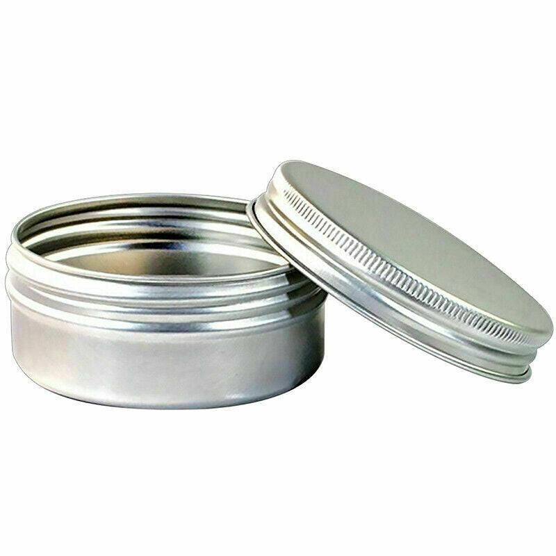 50Pcs Durable Silver Aluminum Cosmetic Pot Lip Balm Jar Containers Empty Tin - 10ML β image 3