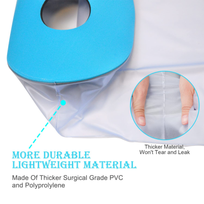 Full Leg Waterproof Shower Sleeve for Kids – Reusable Cast Protector for Foot, Calf, Knee & Thigh During Bathing or Water Activities (Blue) — image 3