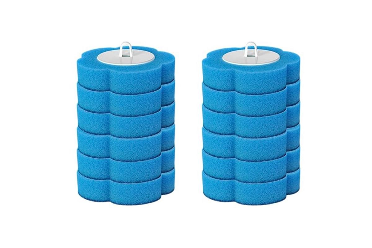 12pcs Toilet Replacement Brush Heads Toilet Bowl Cleaning Kit-Blue head โ image 2
