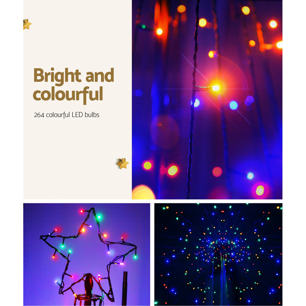 2.1M Christmas Tree 264 LED Solar Jingle Jollys โ image 4