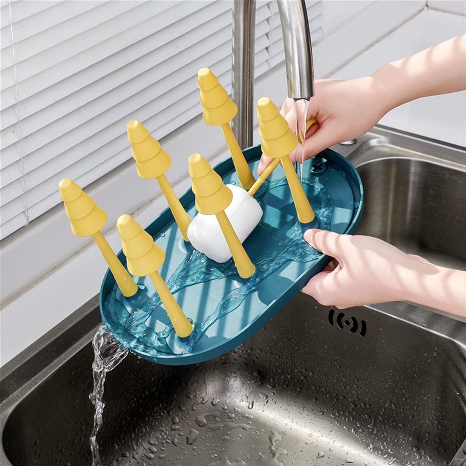 Coffee Mug Holder Cup Storage Rack Glass Hanging Rack Kitchen Storage Rack Draining Rack Can Hold 6 Cups Cup Storage Rack โ image 3