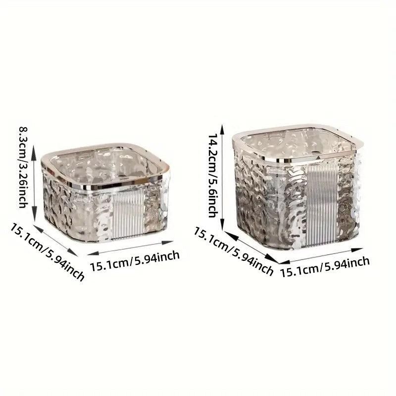 Desktop Mini Trash Can Small Waste Bin Storage Bucket for Office Kitchen Home - White-S — image 4