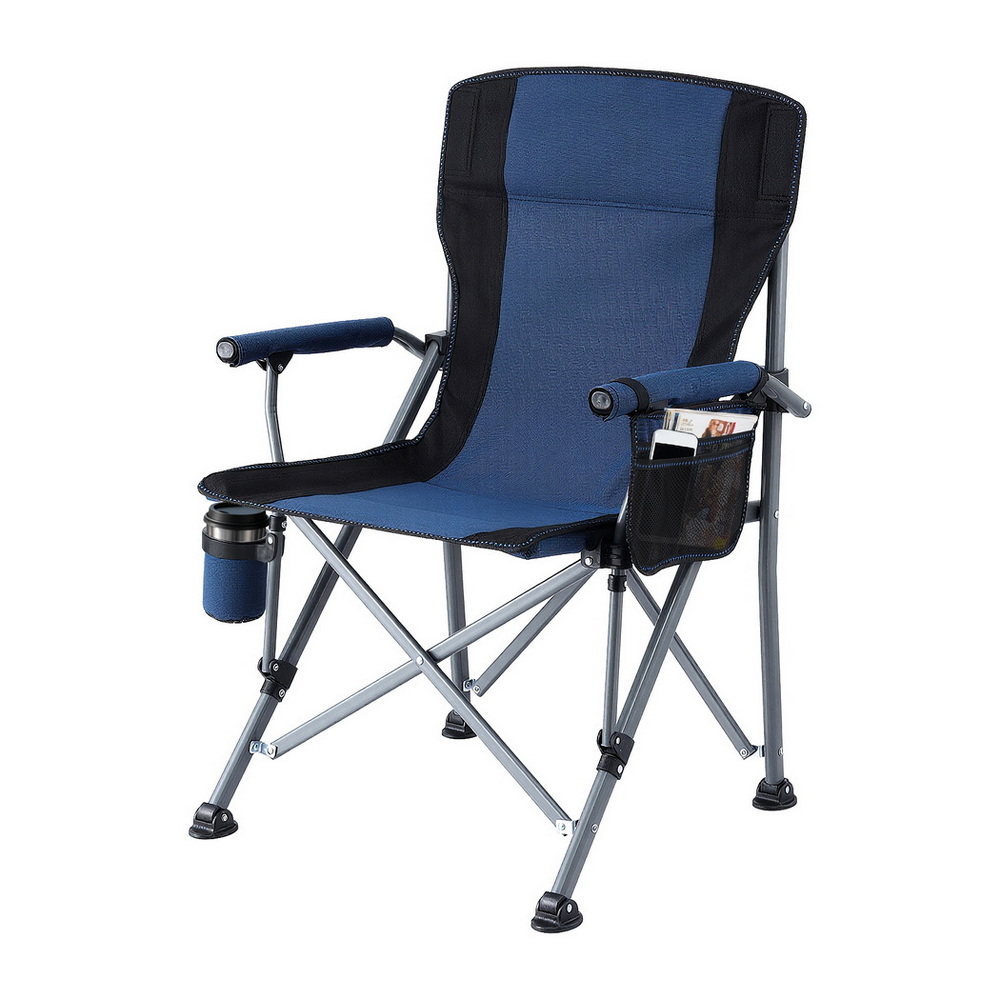 Weisshorn Camping Chair Folding Outdoor Portable Seat Lightweight Beach Picnic Fishing Capacity 120KG Navy Blue — image 2