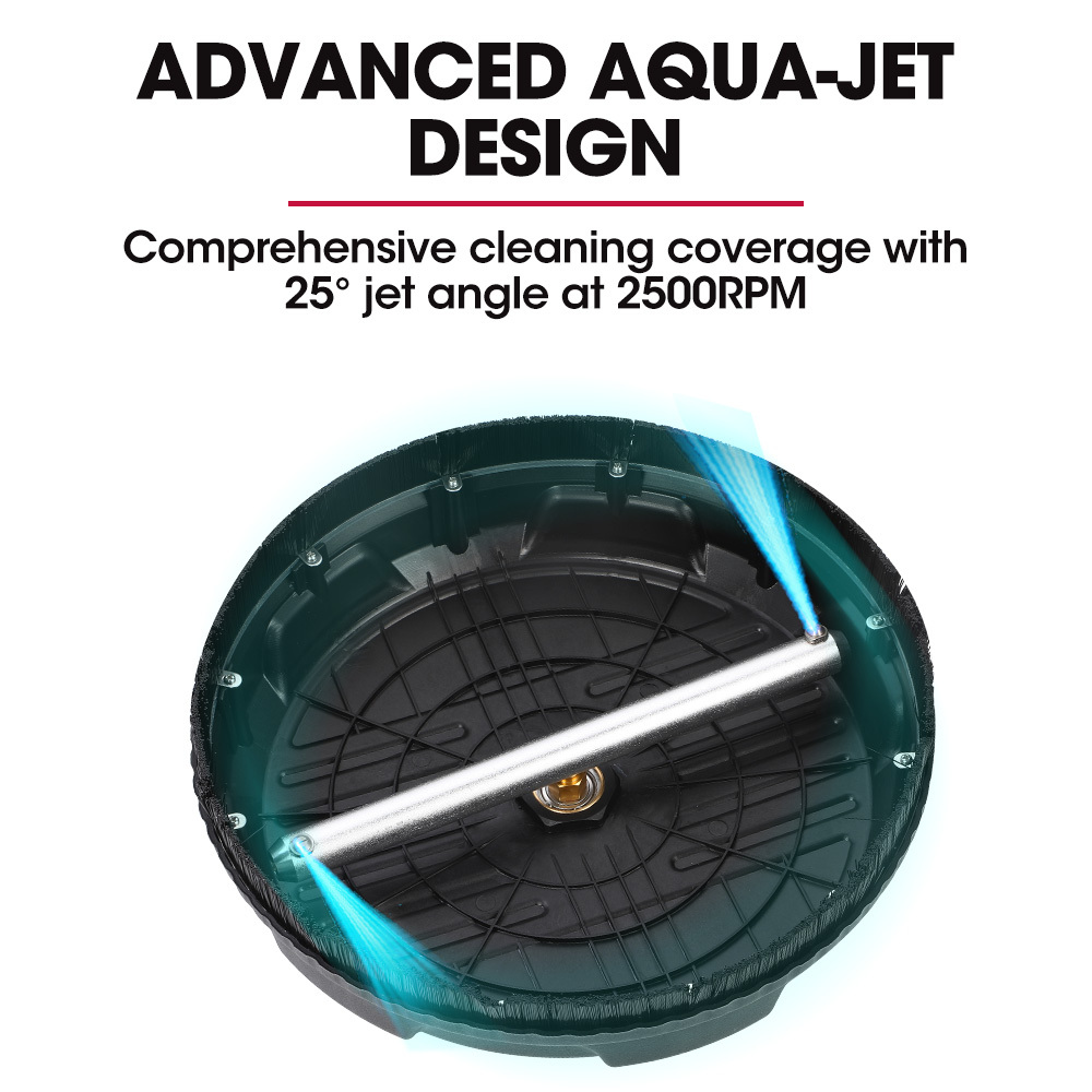 Jet-USA 15" Nylon Pressure Washer Surface Cleaner, 1/4" Fitting, For Concrete Driveway Patio Floor โ image 2