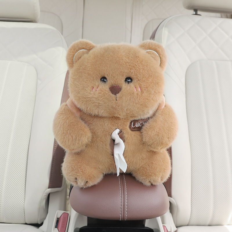 Adorable Pink Pig Tissue Holder for Car - Plush Toy with Storage — image 3
