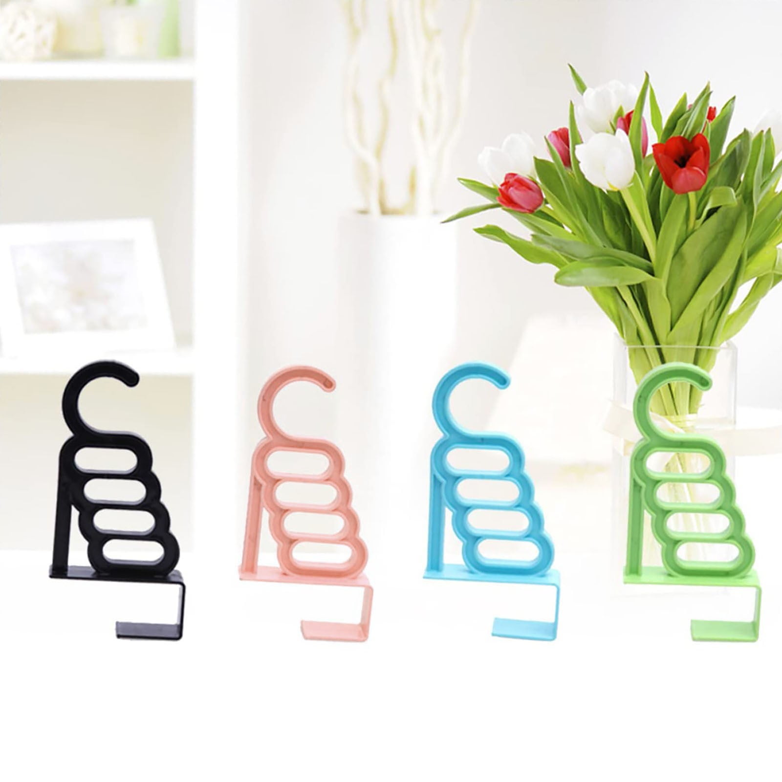 1 Piece Over Door Hook, plastic multifunction hanger for travel clothes drying and storage, Random Color, 7.09 × 1.57 inches — image 4