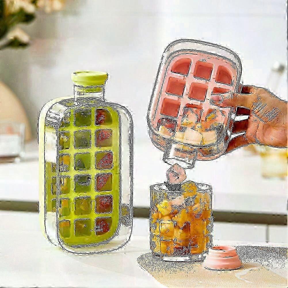 2-in-1 Ice Cube Tray Water Bottle with Straw Easy Release Freezer Bottle — image 3