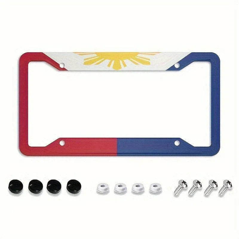 2pcs Aluminium Alloy License Plate Frame Number Plate Bezel Car Accessories — image 2